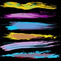 Brightly colored graffiti stains Set Royalty Free Stock Photo