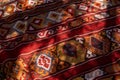 Dappled light on a hand woven kilim Royalty Free Stock Photo