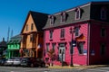 Brightly Colored Houses in Lunenburg Nova Scotia