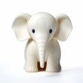 Brightly Colored Ivory Elephant Vinyl Toy With Majestic Design