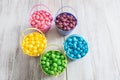Brightly Colored Jelly Beans for Easter From Above Royalty Free Stock Photo