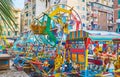 Retro children`s luna park, Alexandria, Egypt Royalty Free Stock Photo