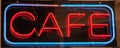 The Neon Cafe sign Royalty Free Stock Photo