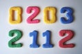 Colorful numbers educational image Royalty Free Stock Photo
