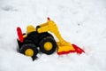Front end loader in the snow
