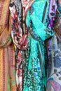 Brightly colored scarfs and veils Royalty Free Stock Photo