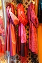 Brightly colored scarfs and veils Royalty Free Stock Photo
