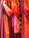 Brightly colored scarfs and veils Royalty Free Stock Photo