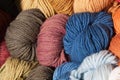 Brightly colored wool