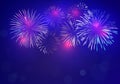 Brightly Colorful Fireworks