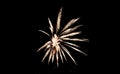 Brightly Colorful Fireworks isolated black background. New Year celebration fireworks Royalty Free Stock Photo