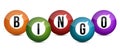 Brightly coloured bingo balls illustration Royalty Free Stock Photo