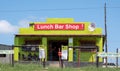 Brightly coloured cafe / shop in rural area on the Wild Coast near Morgan Bay, Transkei South Africa Royalty Free Stock Photo