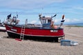 Fishing boats on beach at The Stade, Hastings, England Royalty Free Stock Photo