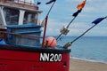 Fishing boats on beach at The Stade, Hastings, England Royalty Free Stock Photo