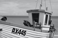 Fishing boats on beach at The Stade, Hastings, England Royalty Free Stock Photo