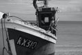 Fishing boats on beach at The Stade, Hastings, England Royalty Free Stock Photo