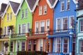 Brightly coloured houses Royalty Free Stock Photo