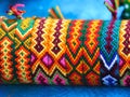 Brightly Coloured Yarn Bracelets