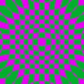 Brightly contrasting deformed checkerboard