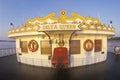 The brightly decorated cabin of the Delta Queen, a relic of the steamboat era of the 19th century, Mississippi River