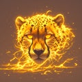 Brightly lit cheetah in action Royalty Free Stock Photo