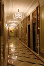 Brightly lit corridor