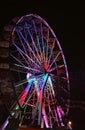 Brightly lit Ferris wheel Royalty Free Stock Photo