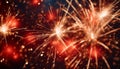 Brightly lit fireworks illuminate the dark night in celebration generated by AI Royalty Free Stock Photo