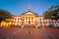 Brightly lit Florida State Capitol Building at Tallahassee twilight photo Royalty Free Stock Photo