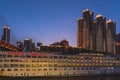 Ship cruising in Chongqing town at night Royalty Free Stock Photo