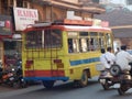 Brightly painted bus India.