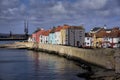 Brightly Painted Houses on Hartlepool Headland Royalty Free Stock Photo