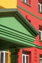 Brightly painted porch of the building Royalty Free Stock Photo