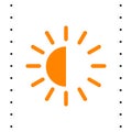 Brightness contrast vector icon