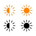 Brightness contrast vector icon