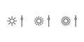 Brightness control icon. Adjust brightness screen icon. Bar light level control screen icon. Contrast level icon
