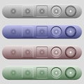 Brightness control icons on horizontal menu bars Royalty Free Stock Photo