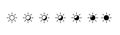 Brightness control. Interface amount of light settings. Editable stroke size.