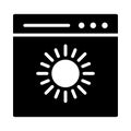 Brightness glyph flat vector icon