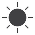 Brightness glyph icon, web and mobile, sun sign