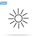 Brightness Icon, Intensity Setting Vector Art Illustration