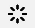 Brightness Icon. Sun Ray Light Sunshine Circle Shine Radiance Radiant Solar Burst Sign Symbol