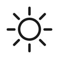 Brightness intensity icon. Isolated vector symbol on white background