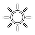 Brightness intensity icon. Isolated vector symbol on white background