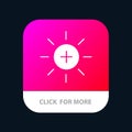 Brightness, Interface, Ui, User Mobile App Button. Android and IOS Glyph Version Royalty Free Stock Photo