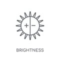 Brightness linear icon. Modern outline Brightness logo concept o