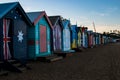 Brighton  bathing boxes Royalty Free Stock Photo