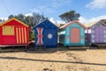 Brighton Beach colorful cabins, Melbourne, Victoria, Australia Royalty Free Stock Photo