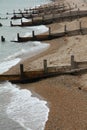 Brighton Beach Groynes Royalty Free Stock Photo